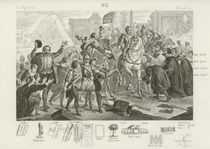 Enrique IV de Francia entrando en París acompañado por el conde de Brissac, gobernador de la ciudad, 22 de marzo de 1594 de French School