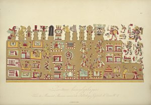 Pinturas jeroglíficas del manuscrito mexicano II, conservadas en la Biblioteca Imperial de Viena, ilustración de Vues des Cordillères et Monumens des Peuples Indigènes de l