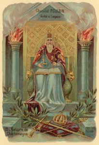 Historia de Carlomagno, fundador del Imperio Carolingio (c 742-814) de French School