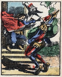 Historia del Dr. Pulcinella (Polichinela). Grabado en madera de Imagerie Pellerin - Epinal, sd. Finales del siglo XIX. de French School