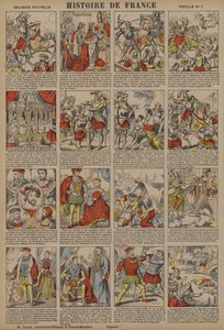 Historia de Francia desde la muerte de Carlos VIII hasta la matanza de San Bartolomé (litografía en color) de French School