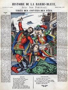 Historia de Barba Azul, imagen de Epinal del siglo XIX de French School
