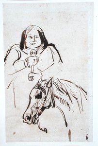 Honoré de Balzac (1799-1850) y su Caballo de French School
