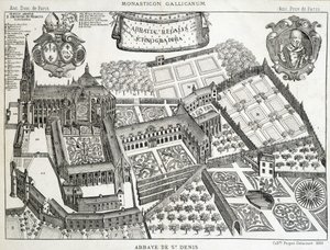 Perspectiva del jinete de la Abadía de Saint Denis de French School