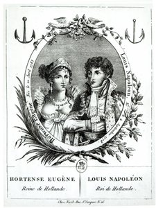 Hortensia de Beauharnais (1783-1837) y Luis-Napoleón Bonaparte (1778-1846) de French School