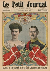 Huestes de Francia, el Rey Christian X y la Reina Alexandrine de Dinamarca, ilustración de portada de 
