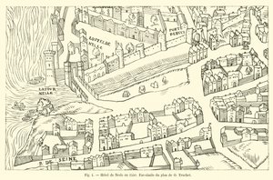 Hotel de Nesle en 1550, Facsímil del plan de O Truchet de French School