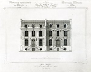 Hoteles Prives, 10 y 12 Rue Balzac, París, de Architecture Privee au C19th de French School