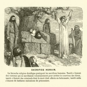 Sacrificio humano de los druidas