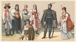 Traje de Hungría y Croacia de French School