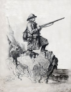 Cazador con su perro