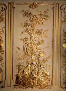Escena de caza, paneles de madera originalmente del comedor del Hotel des Etats du Languedoc