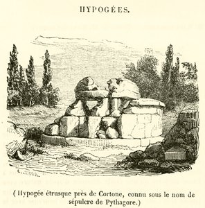 Hipogeo etrusco cerca de Cortona, conocido como la tumba de Pitágoras de French School