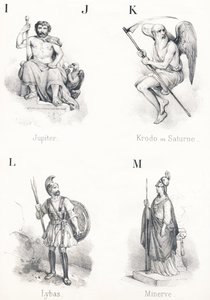 IJ K L M: Júpiter, Krodo, Lybas, Minerva de French School