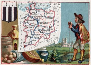 Ille-et-Vilaine, Francia. Serie sobre los Departamentos Franceses. Cromolitografía, circa 1920. Colección privada de French School