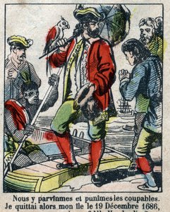 Ilustración para el libro de Daniel Defoe 