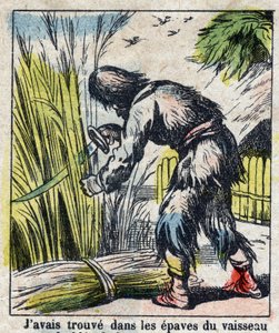 Ilustración para el libro de Daniel Defoe 