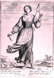 Ilustración que representa a una pastora de French School