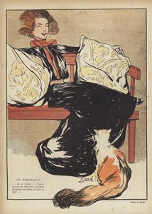 Ilustración para Le Rire (litografía en color) de French School