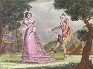 Ilustración para Riquet a la Houppe, cuento de hadas de Charles Perrault, c. 1820-30 de French School