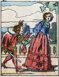 Ilustración para "Riquet a la houppe", cuento de Charles Perrault (1628-1703), escritor francés. Grabado en madera de Imaging Pellerin - Epinal, s.d. Finales del siglo XIX. de French School