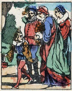 Ilustración para “Riquet a la houppe”, cuento de Charles Perrault (1628-1703), escritor francés. Grabado en madera de Imaging Pellerin - Epinal, finales del siglo XIX. de French School