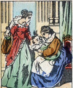 Ilustración para “Riquet a la houppe”, cuento de Charles Perrault (1628-1703), escritor francés. Grabado en madera de Imaging Pellerin - Epinal, finales del siglo XIX.