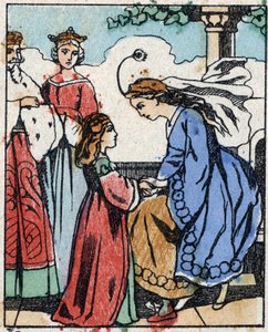 Ilustración para "Riquet a la houppe", cuento de Charles Perrault (1628-1703). Grabado en madera de Imaging Pellerin - Epinal, finales del siglo XIX.