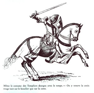 Ilustración de un caballero templario