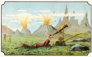 Ilustración del libro "Viaje a la luna antes de 1900" de A. de Ville-d