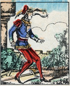 Ilustración del cuento “Las Aventuras de Grand Flandrin” Grabado en madera de Imagerie Pellerin - Epinal, sd. Finales del siglo XIX. de French School