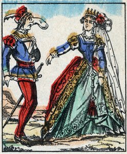 Ilustración del cuento “Las Aventuras de Grand Flandrin” Grabado en madera de Imagerie Pellerin - Epinal, sd. Finales del siglo XIX. de French School