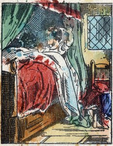 Ilustración del cuento “Caperucita Roja” de Charles Perrault. Grabado en madera de Imaging Pellerin - Épinal, s.d. Finales del siglo XIX. de French School