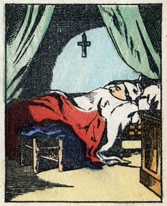 Ilustración del cuento "Historia verídica de Jeannot Serinet". Grabado en madera de Imagery Pellerin - Epinal, sd. Finales del siglo XIX. de French School