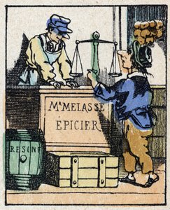 Ilustración del cuento "Historia verídica de Jeannot Serinet". Grabado en madera de Imagery Pellerin - Epinal, sd. Finales del siglo XIX. de French School