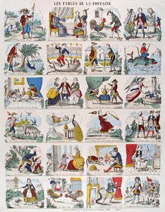 Ilustraciones para Fábulas de Jean de La Fontaine (1621-95) imagerie Gangel y P. Didion en Metz de French School
