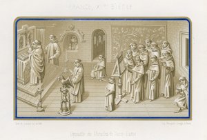 Imagen en grisalla de Los Milagros de Nuestra Señora de French School