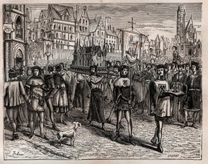 En 1318, el obispo de París convocó al clero de la ciudad para la traducción de las reliquias de San Magloire - Una procesión comenzó saliendo de la iglesia de San Magloire en la Rue Saint-Denis y pasó por la rue aux Ours, hasta el cementerio de Saint-Nico de French School