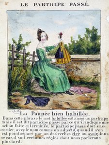 En “La gramática en imágenes”, álbum de folletos, circa 1850