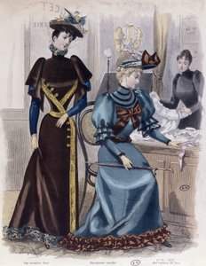 En la tienda de lencería, 1892 de French School
