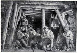 En la mina: el "encendedor", almuerzo de mineros, finales del siglo XIX de French School