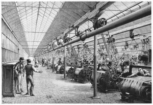 Tejido industrial en Bagatelle, 1884