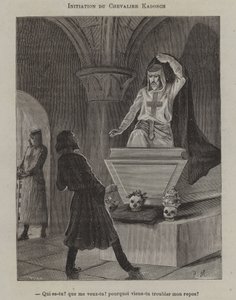 Iniciación de un Caballero Kadosch (grabado) de French School