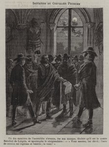 Iniciación de un Caballero Prusiano (grabado) de French School