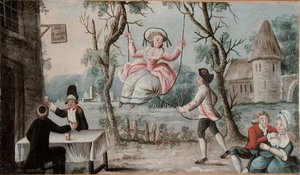 Letrero de taberna que muestra las Tres Órdenes reunidas, alrededor de 1789 de French School