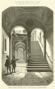Interior de la Casa de Miguel Ángel, en Roma de French School