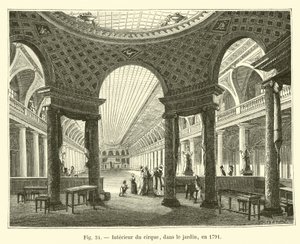 Interior del circo, en el jardín, en 1791 de French School