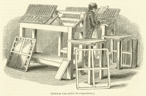Interior de un taller de compositores de French School
