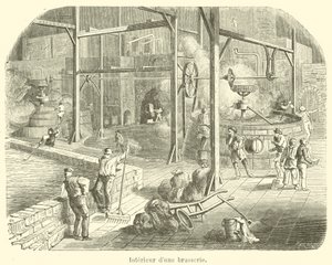Interior de una cervecería de French School