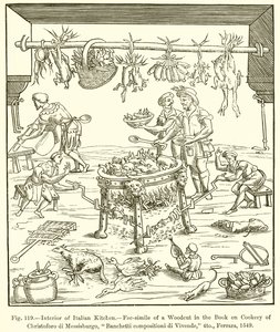 Interior de cocina italiana de French School